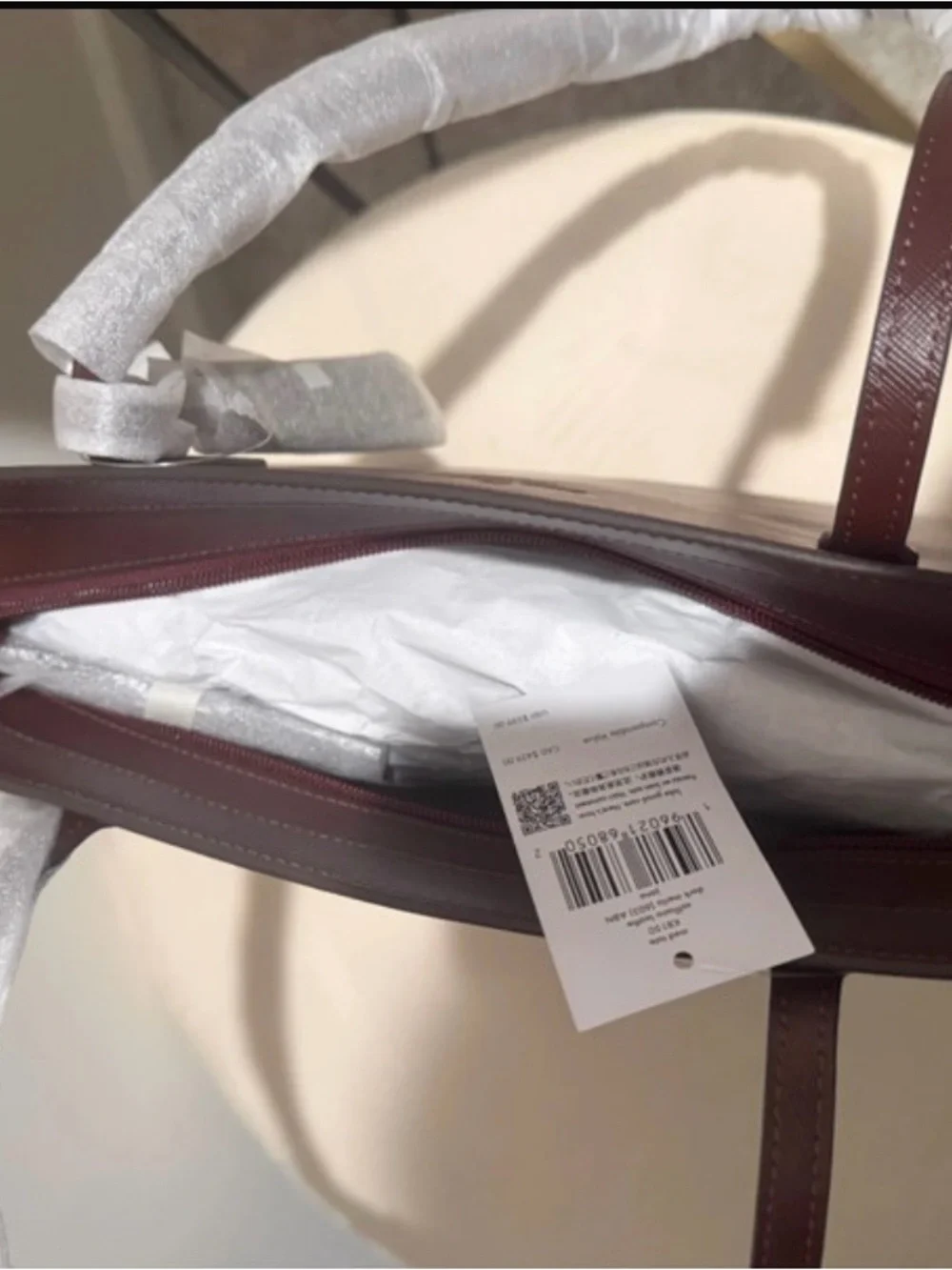 kate spade Burgundy Saffiano Leather Tote
